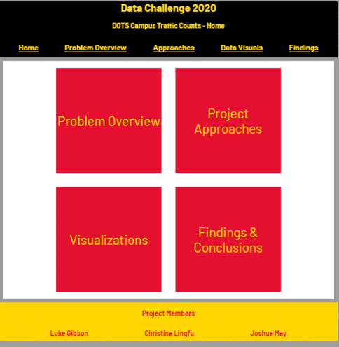 Screenshot of homepage to a project; linked to website